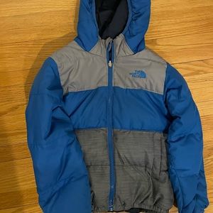 COPY - North Face Reversible kids 5 blue down coat